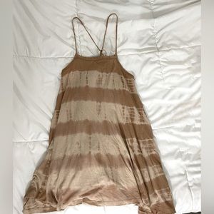 Free People Brown Tie Dye Long Top